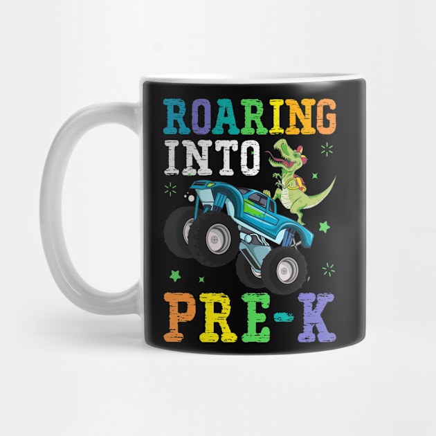 Cool Dinosaur on Truck Roaring into Pre-K by ArtedPool